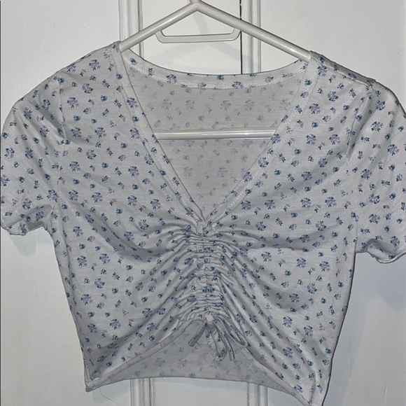 String Tie Up Floral Top - Picture 2 of 2